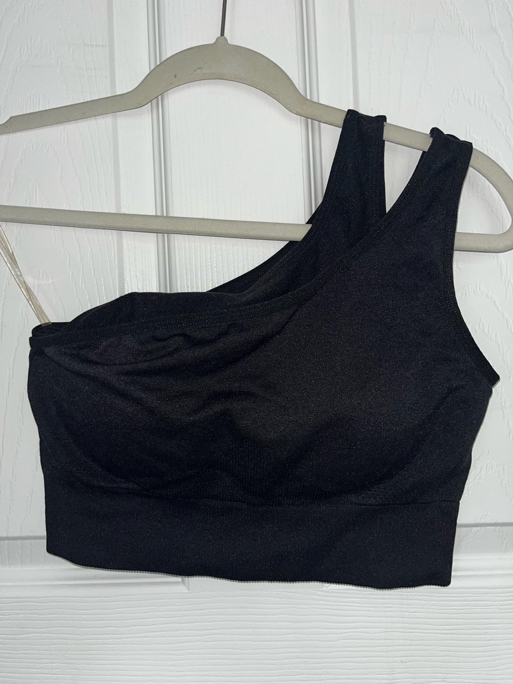 Bella Movement Black One Shoulder Sports Bra Size Medium